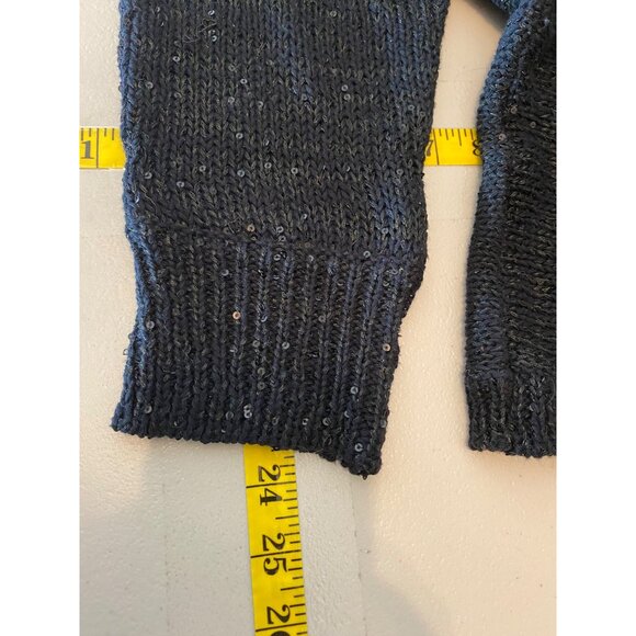 Holly Robinson Peete Open front Cardigan Sweater Black Sequin Knit 1X - Picture 9 of 9